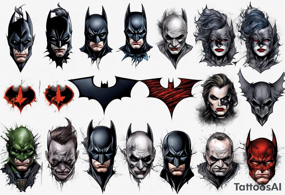 the dark knight sleeve tattoo idea