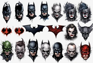the dark knight sleeve tattoo idea