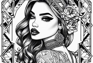 Bratz style flash tattoo full body y2k smoking tattoo idea