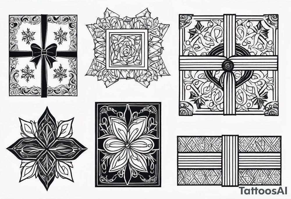 CHRISTMAS GIFT WRAPPERS tattoo idea