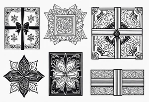 CHRISTMAS GIFT WRAPPERS tattoo idea