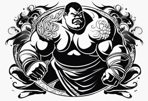 sumo wrestler tattoo idea