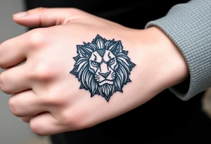 Lion made from gears tattoo idea