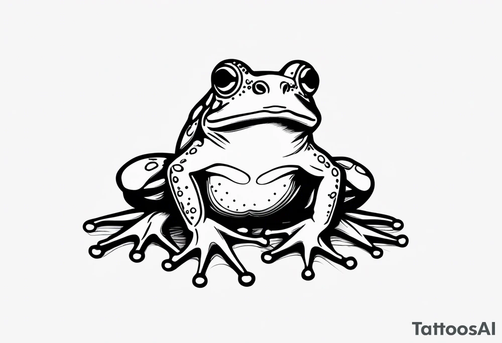 a psychedelic frog tattoo idea