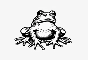 a psychedelic frog tattoo idea