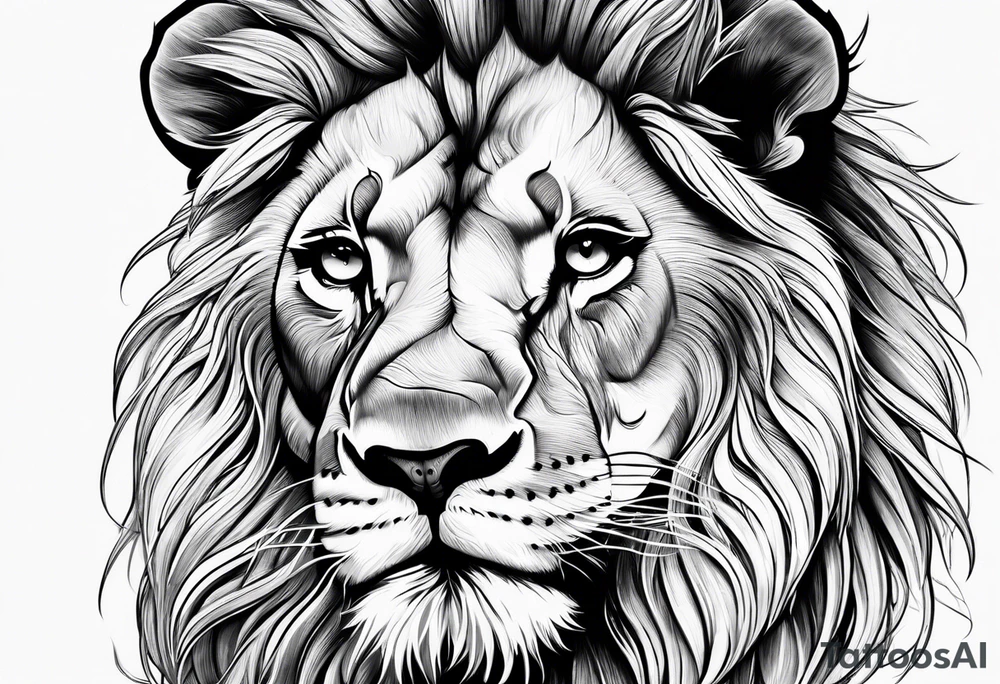 lion and cub tattoo idea