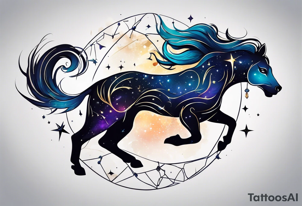Constellation, animal, tattoo idea