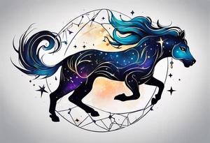 Constellation, animal, tattoo idea