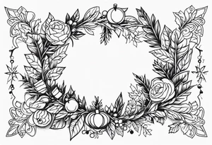 Festive Christmas Wreath tattoo idea