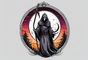 Grim reaper with a halo tattoo idea