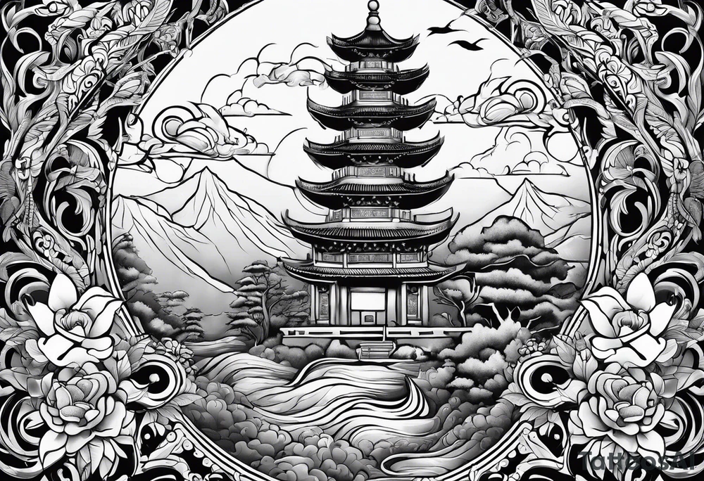 Filipino, Chinese, Cuban, Jamaican, Irish mix tattoo idea