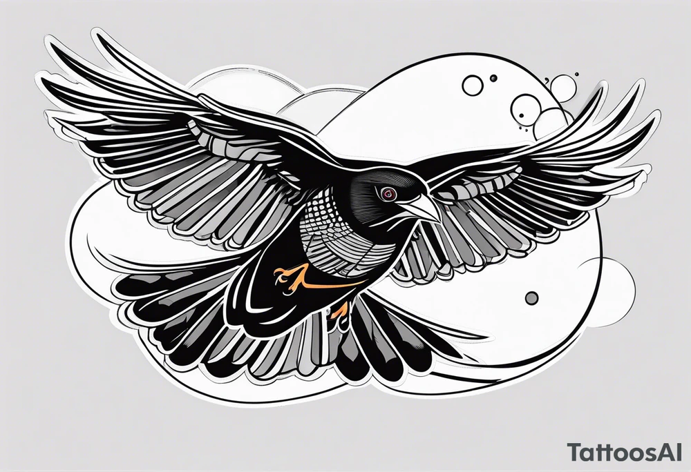 alpine chough tattoo idea