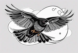 alpine chough tattoo idea