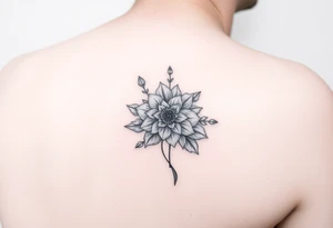 January December July birthday flower infinity flower tattoo idea