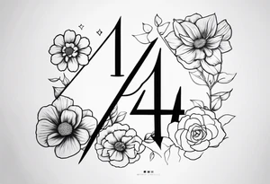 number 4 tattoo idea