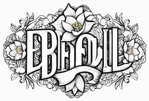 Daffodil birth flower chain tattoo idea