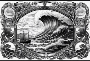 Noah’s arc with names tattoo idea