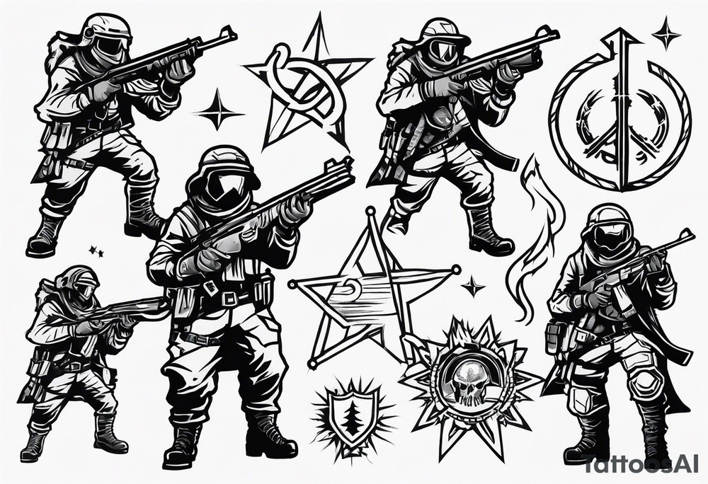 Rangers from Wasteland 3 game. tattoo idea