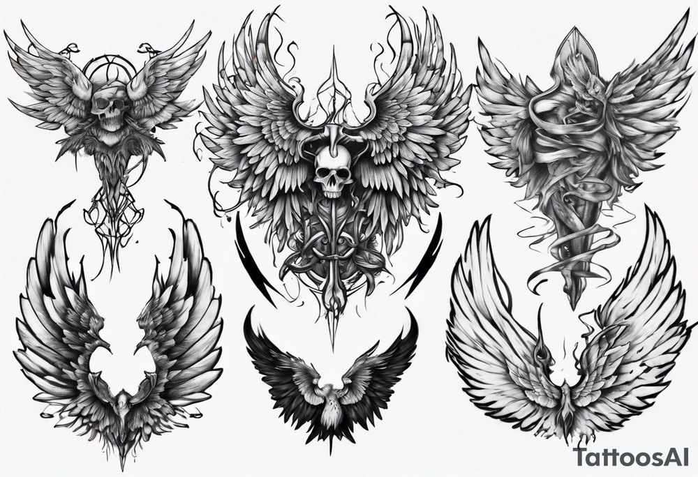 The fallen wings tattoo idea