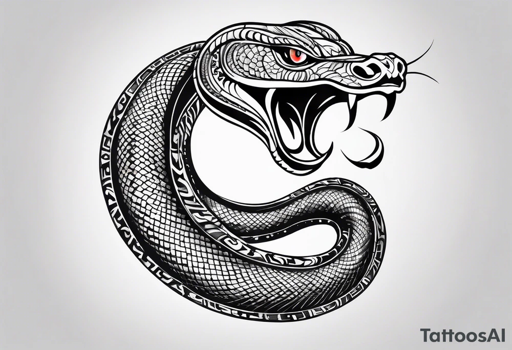 Cobra Seven number shape tattoo idea