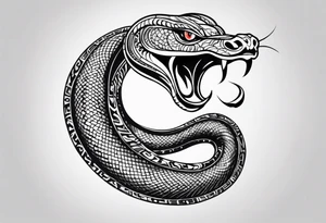 Cobra Seven number shape tattoo idea