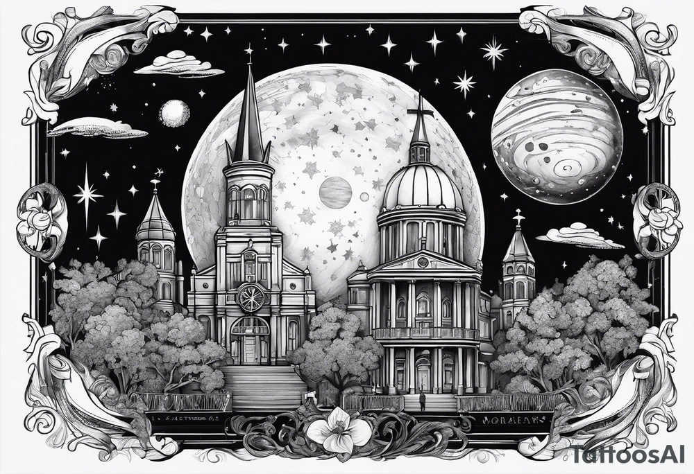 New Orleans, astronomy tattoo idea