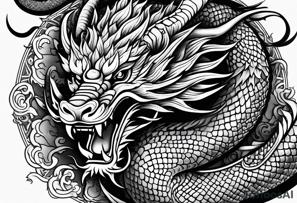 Traditional Chinese Dragon tattoo idea