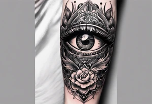 forearm has to involve June birth year and a eye tattoo idea