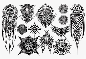 Tribal pectoral tattoo idea