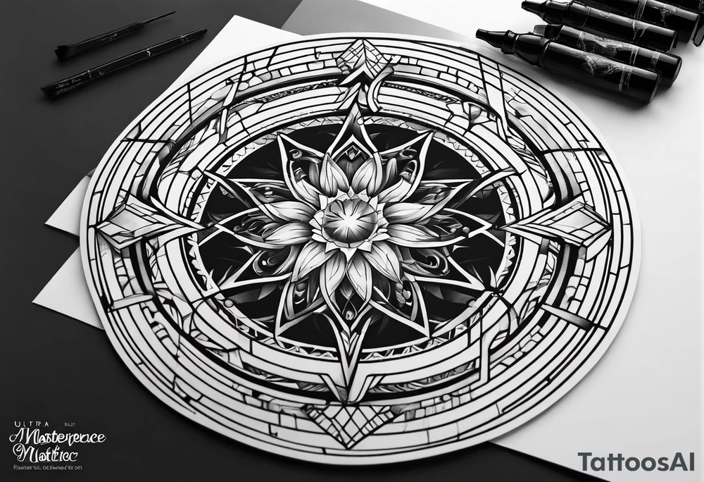 tattoo idea with circular shape for cancer Zodiac sign tattoo idea
