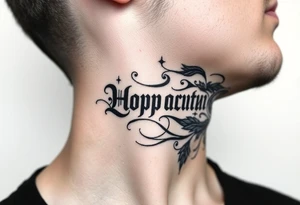 cyrillic russian on the side of my left neck tattoo idea