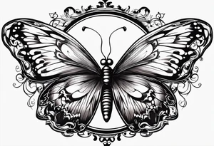 Butterflies with fire tattoo idea