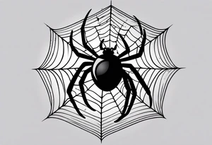 spider web hangin  under moon for neck tatto tattoo idea