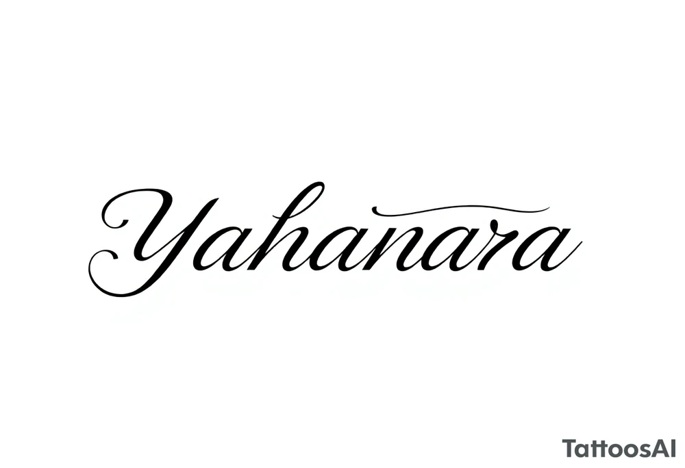 Name YAHANARA tattoo idea