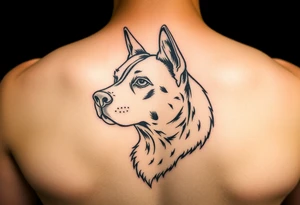 dog Japanese style tattoo idea