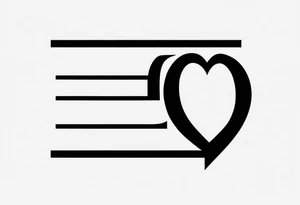 Picture of the letter I within a heart to represent oneself tattoo idea