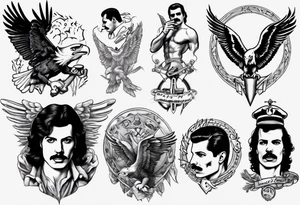 freddie mercury and an eagle tattoo idea