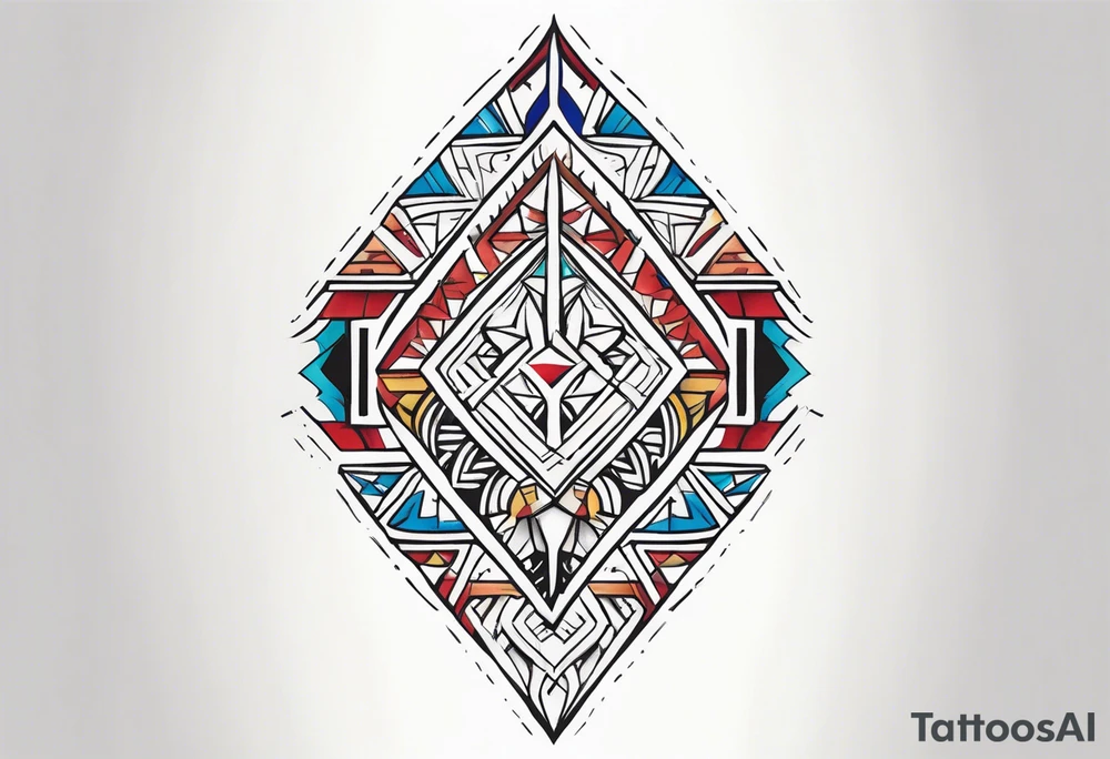 minimalistic tribal Filipino vertical tattoo tattoo idea
