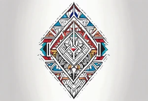 minimalistic tribal Filipino vertical tattoo tattoo idea