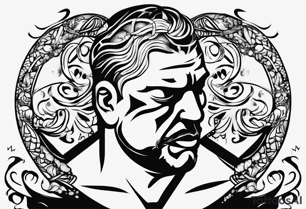 Wrestling and brain and scorpio tattoo idea