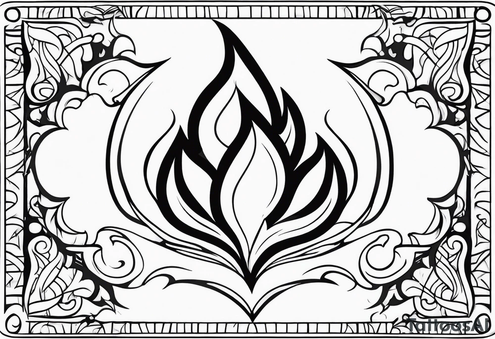 Flames on wirst tattoo idea