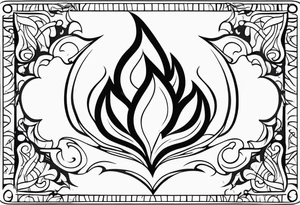Flames on wirst tattoo idea