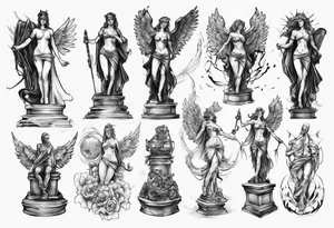 Statue tattoo idea