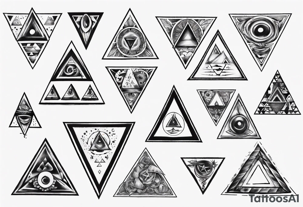 trianges tattoo idea