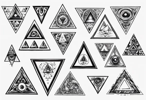 trianges tattoo idea