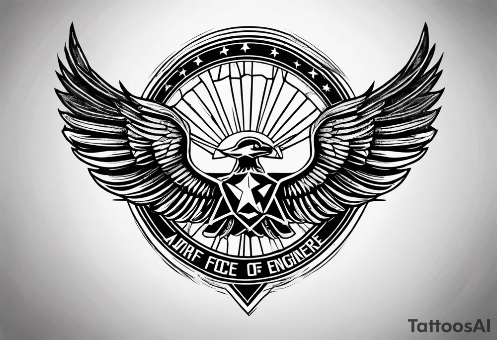 US Air Force symbol with the Civil Engineer logo inside it tattoo idea US Air Force symbol with the Civil Engineer logo inside it tattoo idea