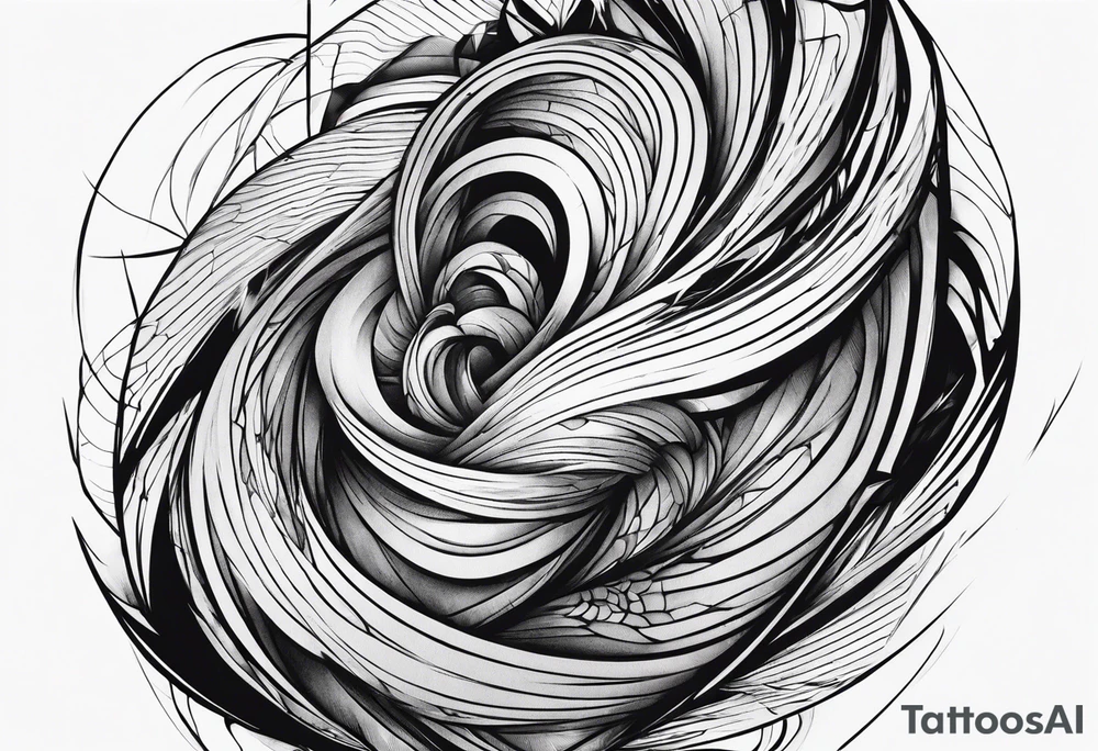 extreme fragmented twisted tissue anger pain on elbow tattoo idea