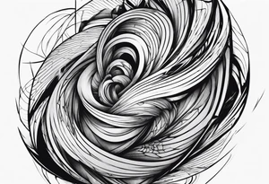 extreme fragmented twisted tissue anger pain on elbow tattoo idea