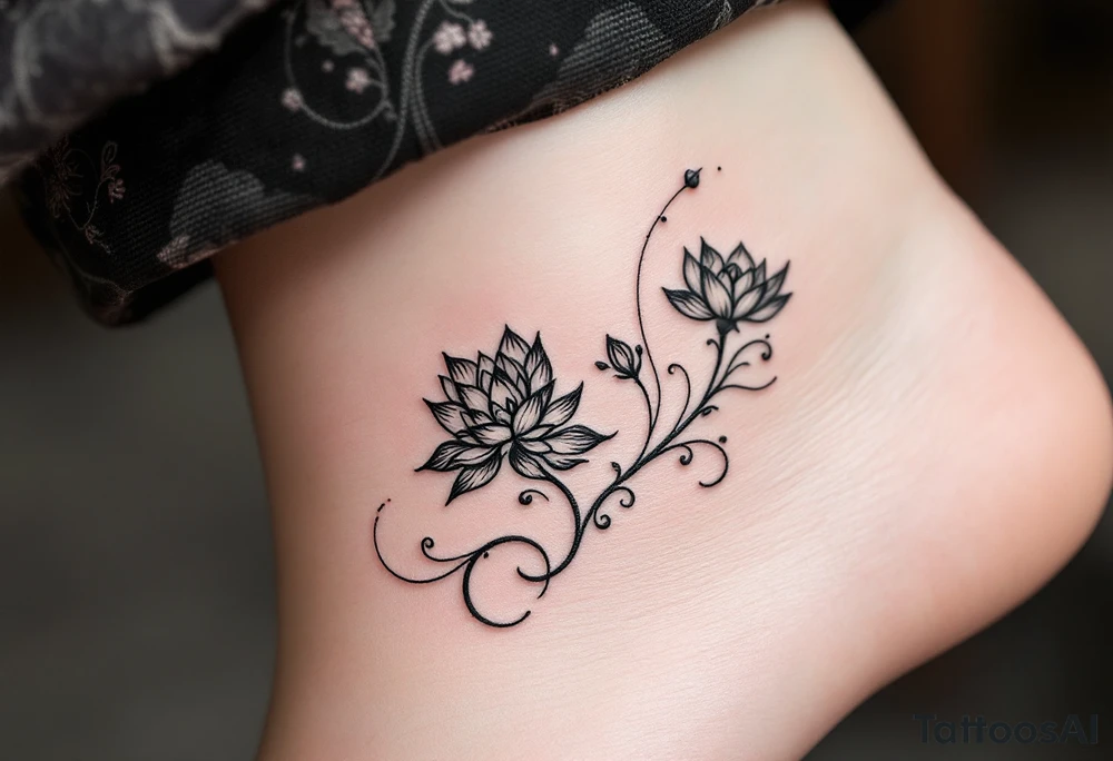 希望 (xīwàng, “hope”) in sunrise pink matches lotus flowers to convey rebirth and inner light. tattoo idea