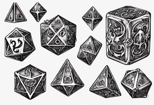Dungeon and dragons dice tattoo idea